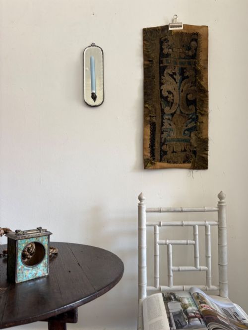 EARLY 20TH CENTURY GIRANDOLE CANDLE WALL SCONCE SORCERER MIRROR C1920 33CM - ADDITIONAL PHOTO 4