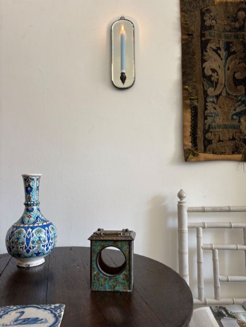 EARLY 20TH CENTURY GIRANDOLE CANDLE WALL SCONCE SORCERER MIRROR C1920 33CM - ADDITIONAL PHOTO 11