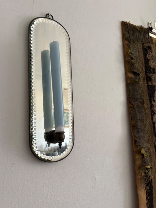 EARLY 20TH CENTURY GIRANDOLE CANDLE WALL SCONCE SORCERER MIRROR C1920 33CM - ADDITIONAL PHOTO 14