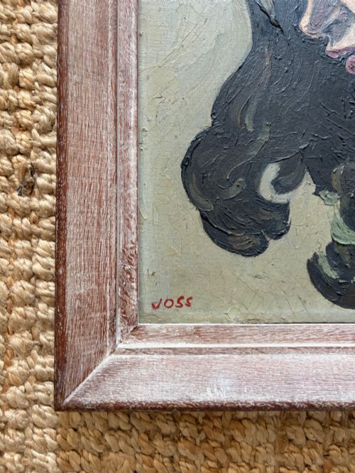 A 1930S GERMAN EXPRESSIONIST FEMALE PORTRAIT FRAMED OIL ON PANEL 61CM SIGNED - ADDITIONAL PHOTO 4