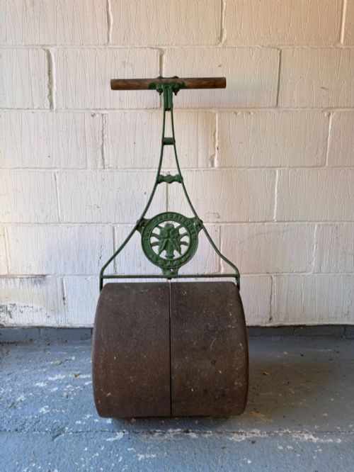 Original Sandringham Antique Garden Lawn Roller C1900, Split Drum