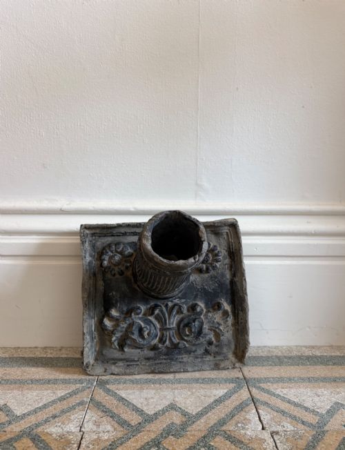 18thc Architectural Antique Lead Fountain Head, Georgian Water Pump Hopper, 24cm