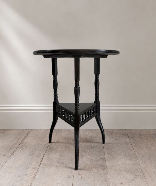 An Ebonised Arts and Crafts Ew Godwin Style Round Side Table, C1890