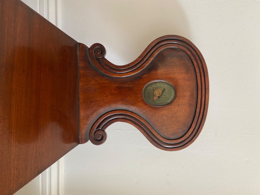 Early19th Century Mahogany Heraldic Crest Hall Chair, C1835, Armorial Oval Crest View XI