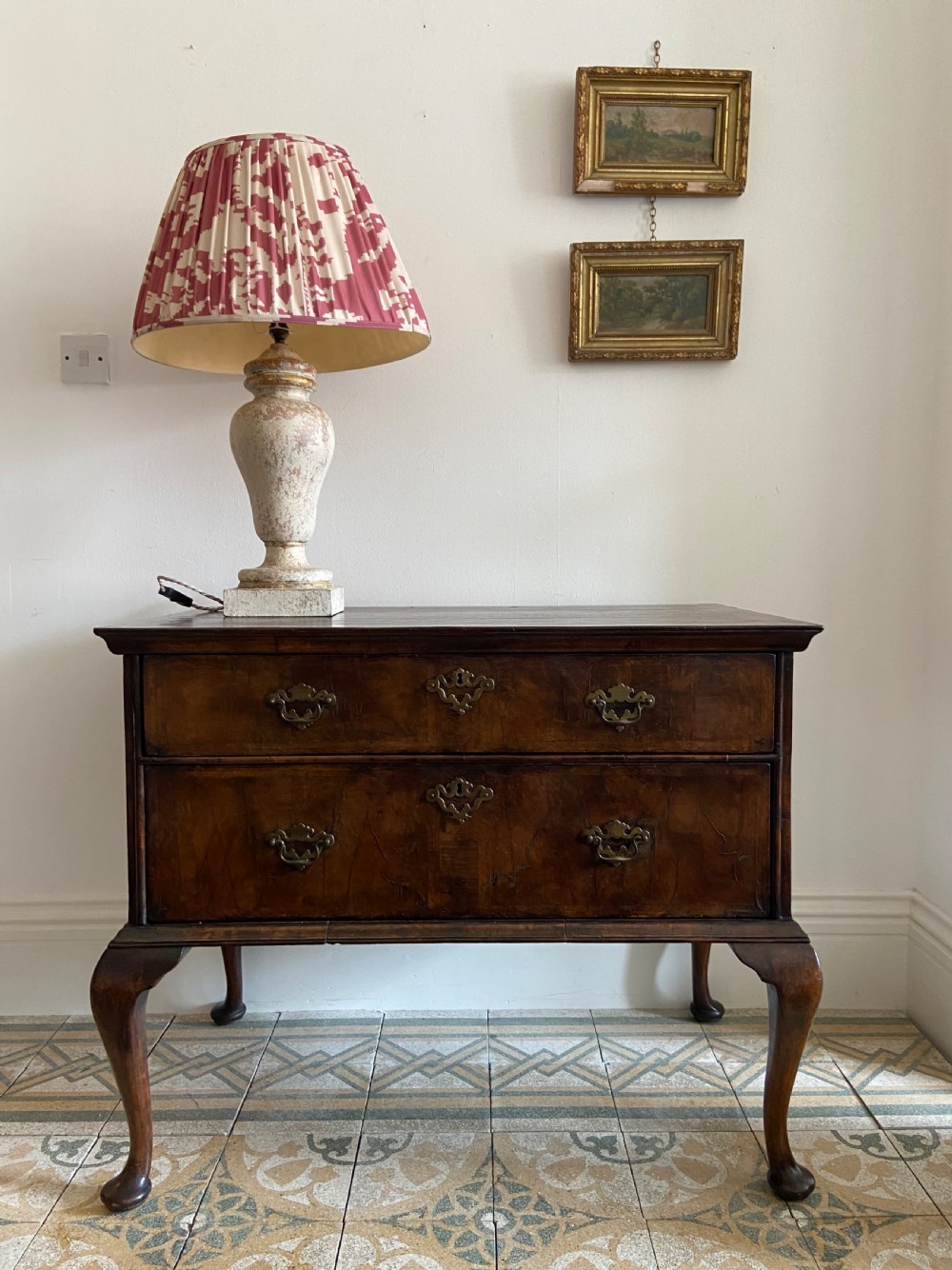 Early 18th Century, Queen Anne Walnut 2 Drawer Chest, 96cm wide, C1710