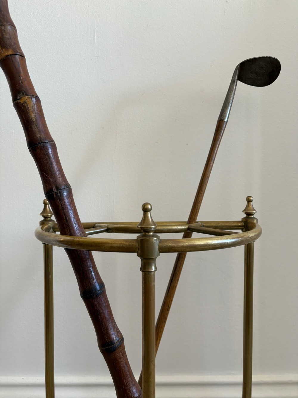 Cast Iron and Brass Demi Line Stick or Umbrella Stand, C1900, 64cm tall View III