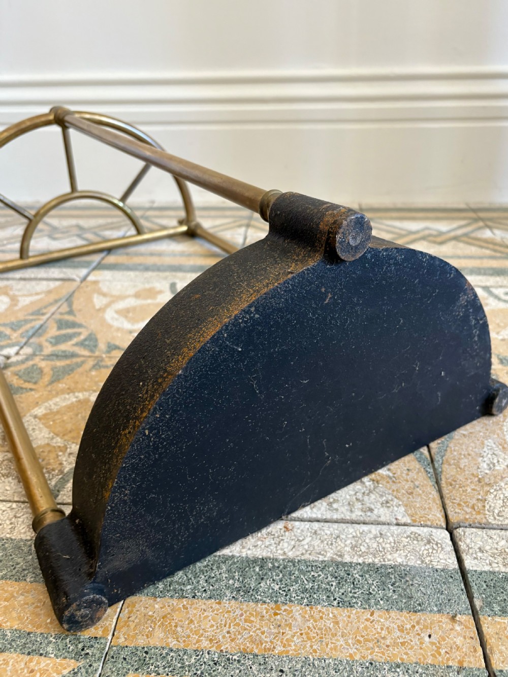 Cast Iron and Brass Demi Line Stick or Umbrella Stand, C1900, 64cm tall View X