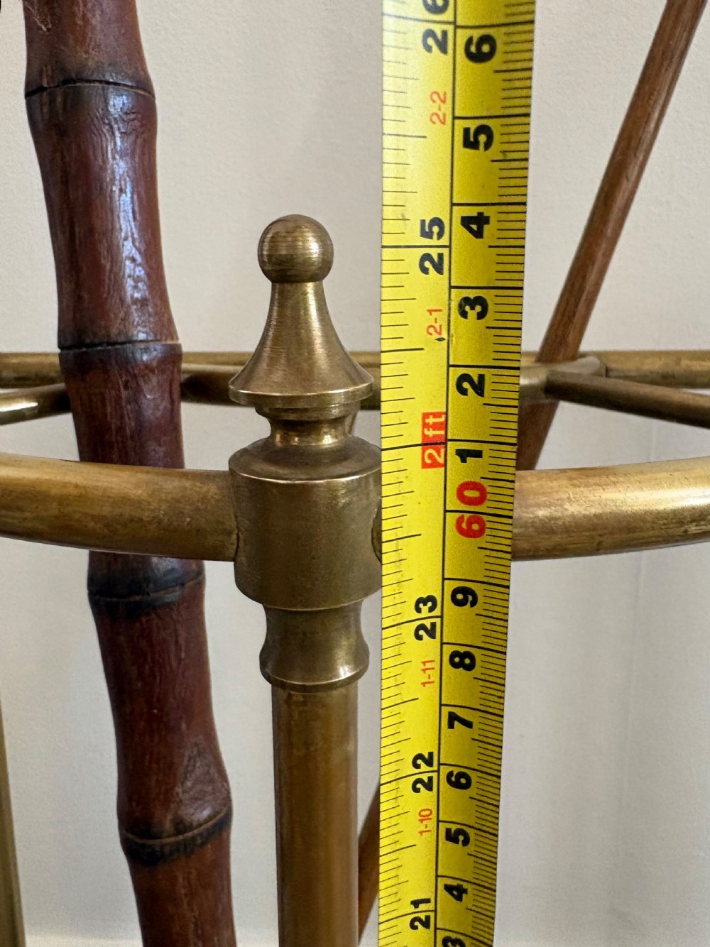 Cast Iron and Brass Demi Line Stick or Umbrella Stand, C1900, 64cm tall View XIV