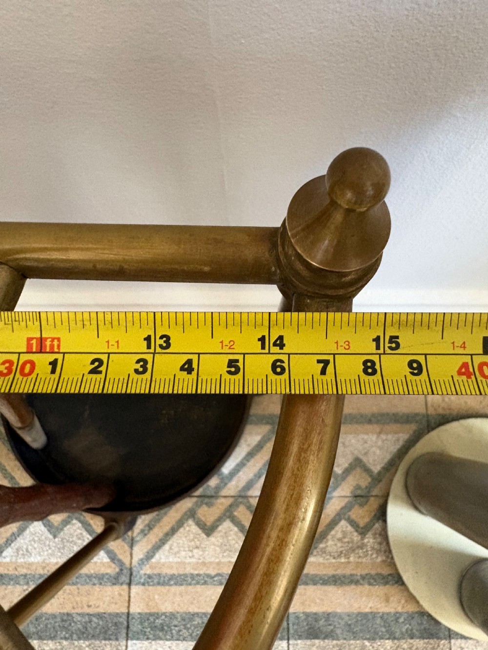 Cast Iron and Brass Demi Line Stick or Umbrella Stand, C1900, 64cm tall View XVI