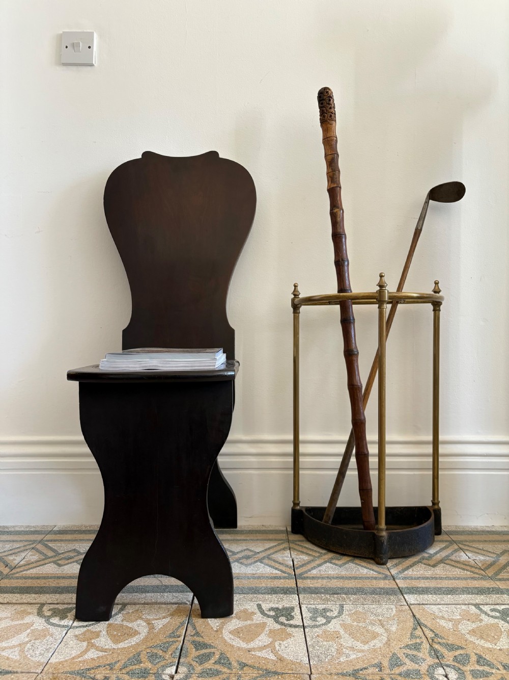 Cast Iron and Brass Demi Line Stick or Umbrella Stand, C1900, 64cm tall View XVII