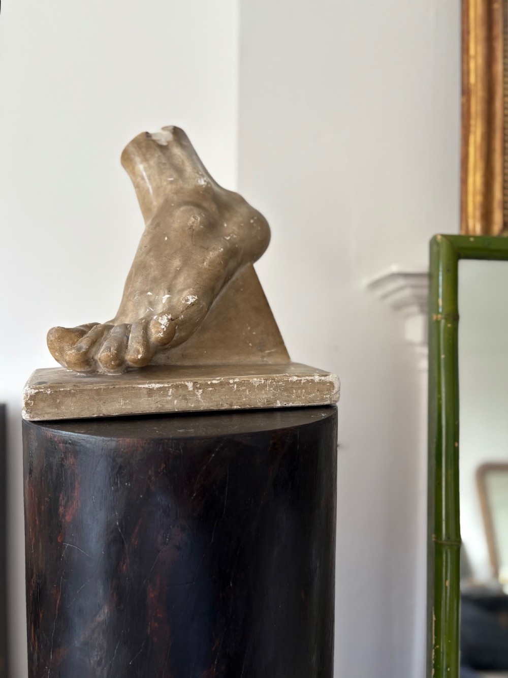A Grand Tour Classical Plaster Foot Sculpture, Museum Copy C1900, 31cm tall View VII