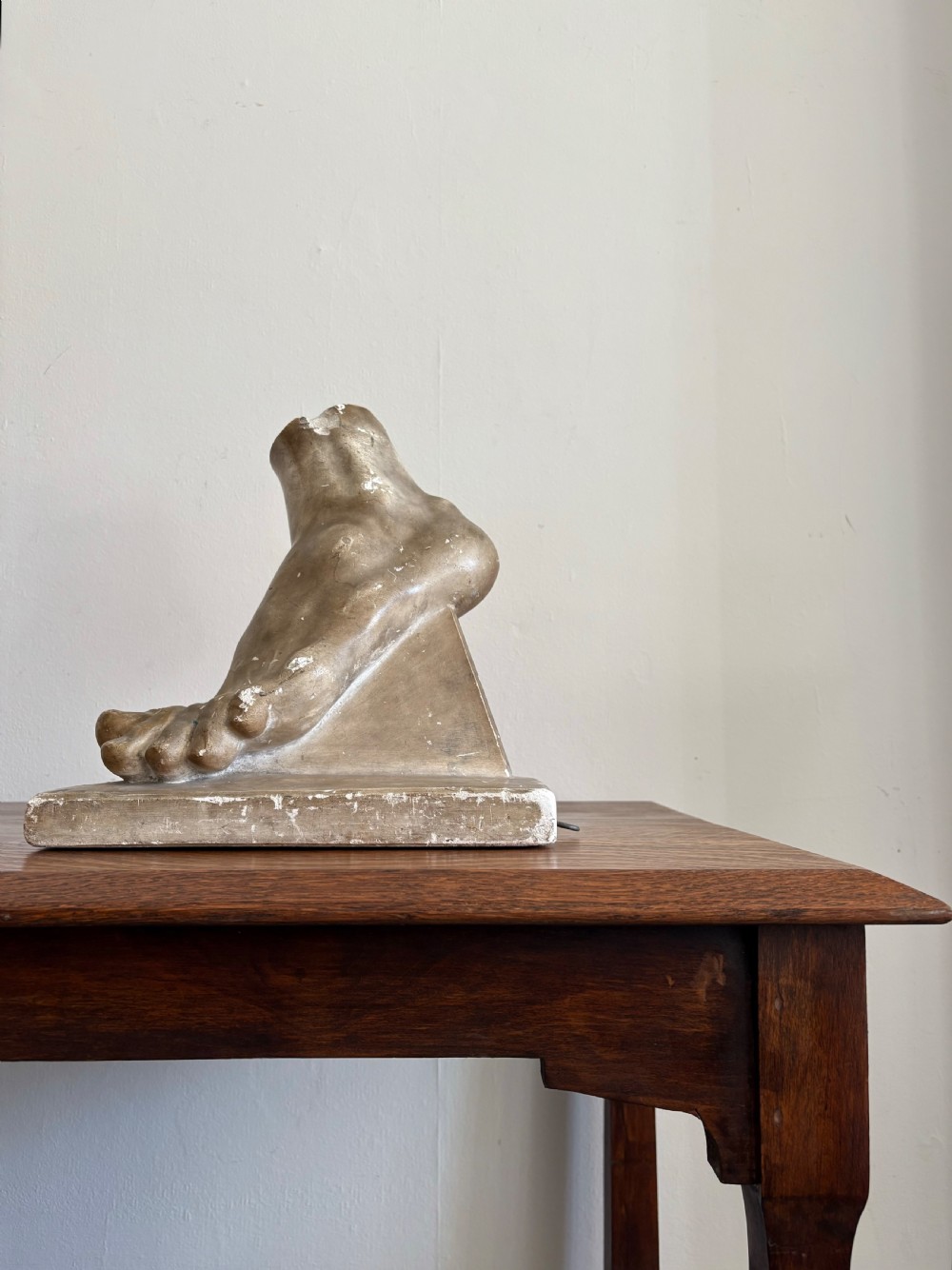 A Grand Tour Classical Plaster Foot Sculpture, Museum Copy C1900, 31cm tall View X