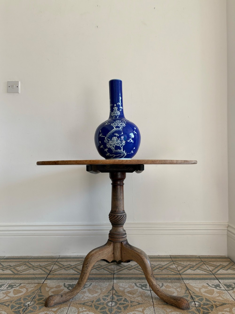 A George 111, Tripod Mahogany Tilt Top Table, Excellent Sun Bleached Colour