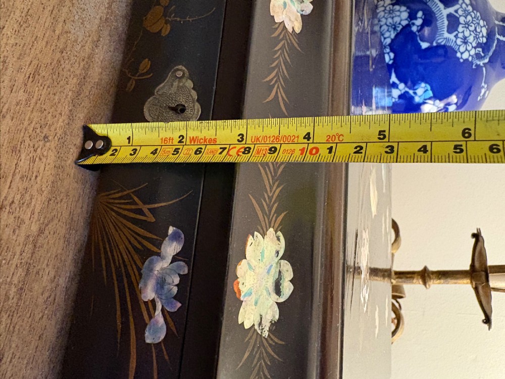 A Japanese Lacquer Trinket Jewellery Box C1900, 38cm Mother of Pearl View XIV