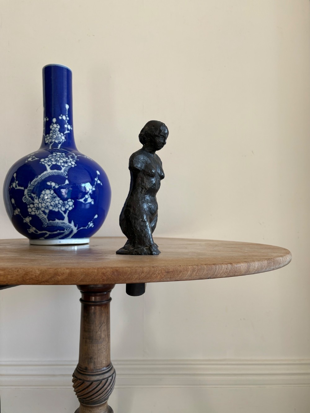 A 20th Century Female Nude, Impressionist Bronze Sculpture 24cm, signed View VI