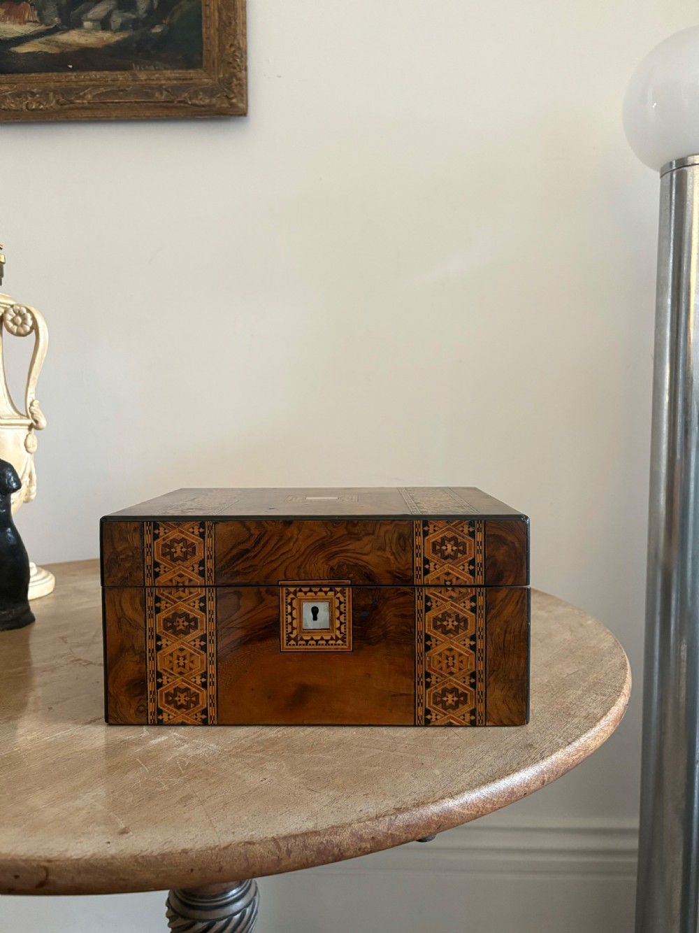 A 19th Century Walnut Tunbridge Ware Writing Slope C1870, 30cm View II