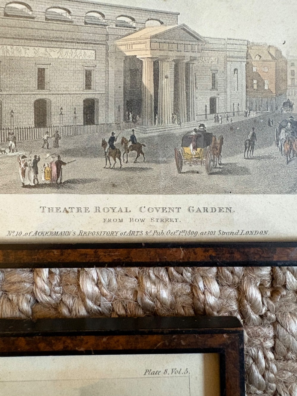 A Group of 9, 19thC Rudolph Ackermann's London Landmarks Coloured Aquatint, 24cm View XIV