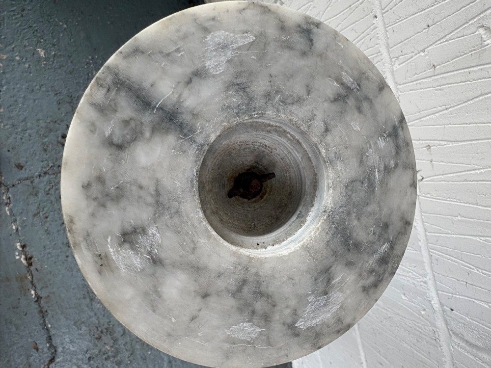 A 19th Century Carrara Marble Sectional Pedestal Column 94cm tall View IX
