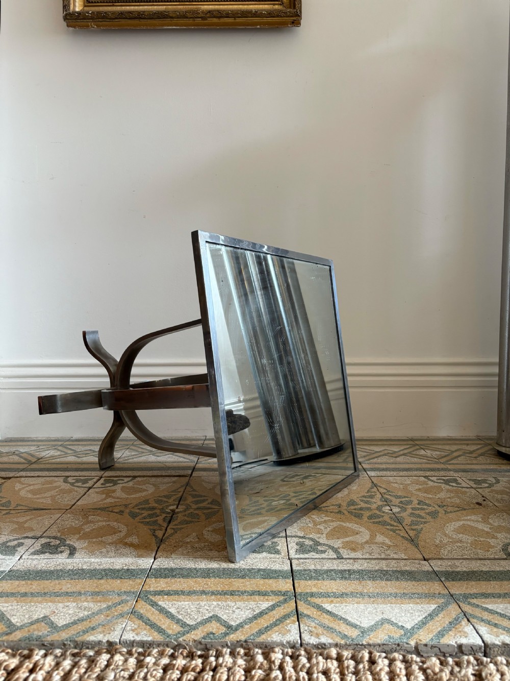 A French Art Deco Mirror Top Side or End Table C1920s, 49cm sq top View VI