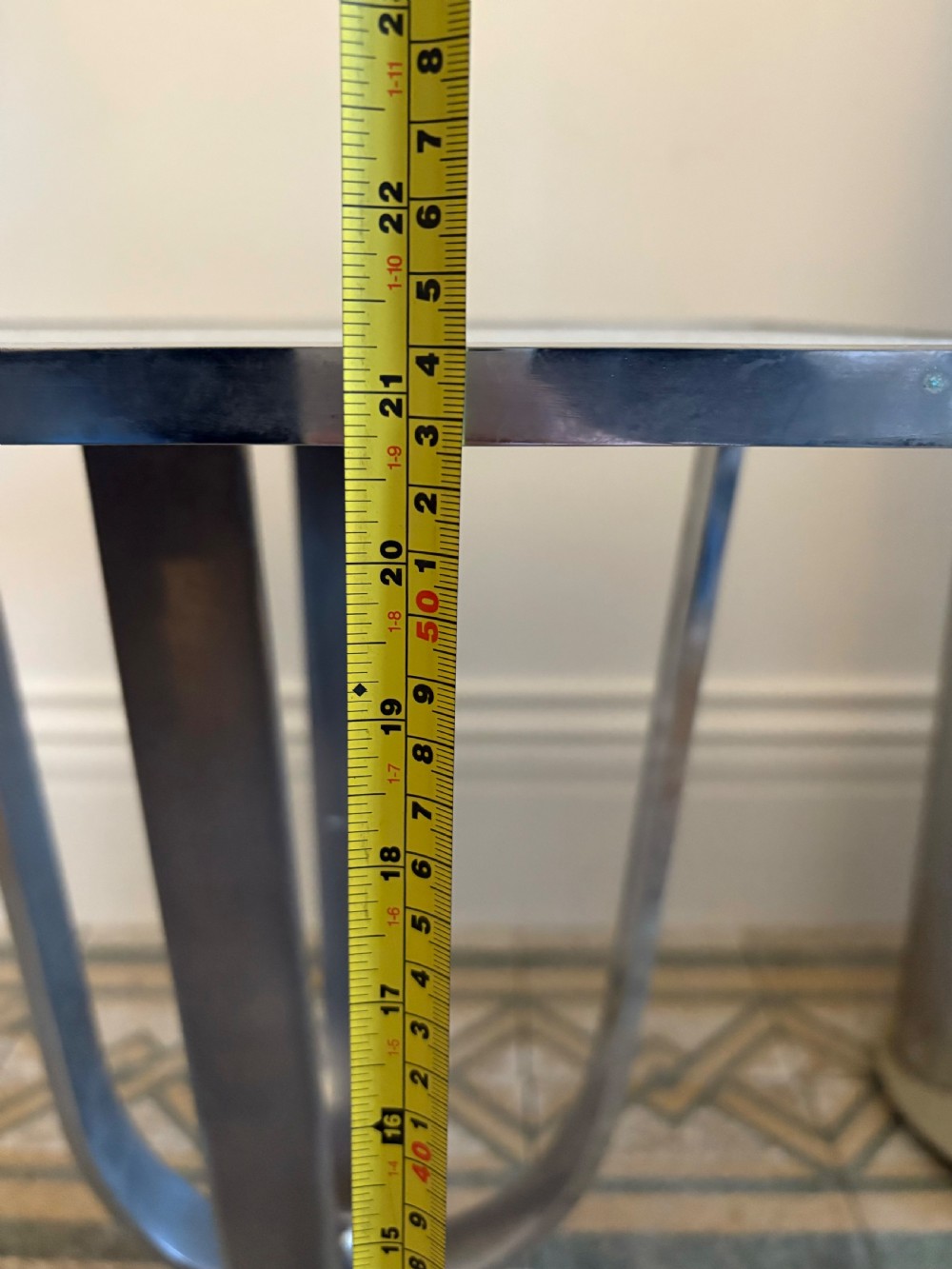 A French Art Deco Mirror Top Side or End Table C1920s, 49cm sq top View XI
