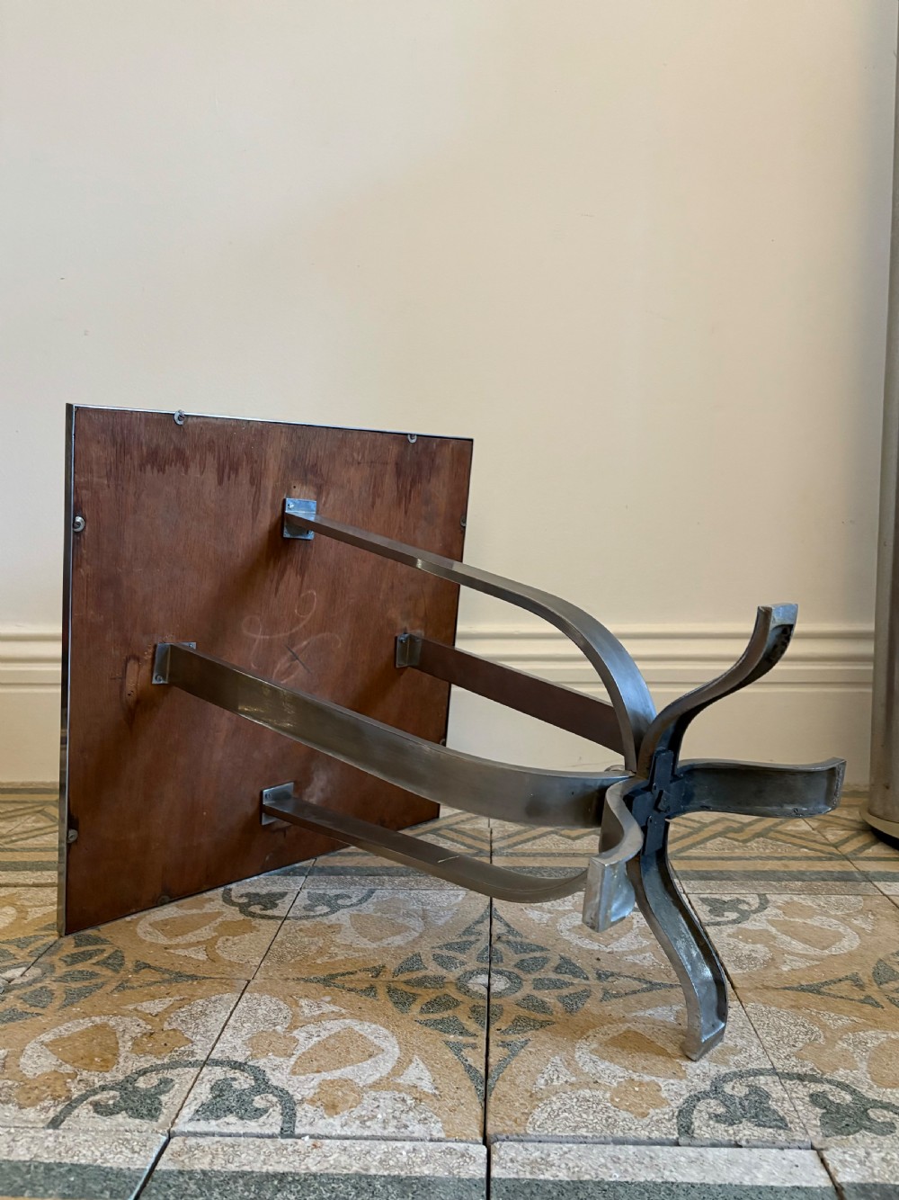 A French Art Deco Mirror Top Side or End Table C1920s, 49cm sq top View XII