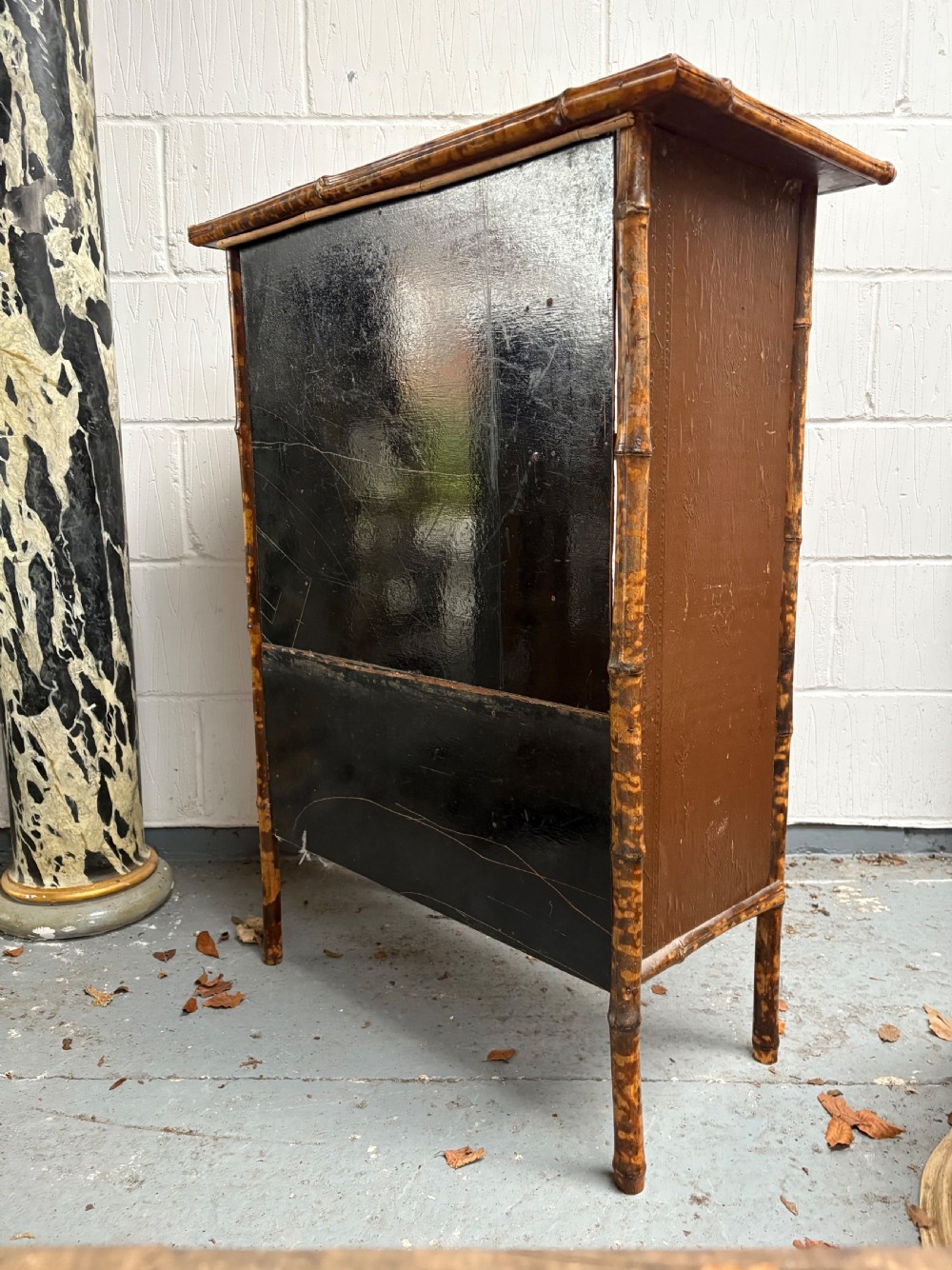A 19th Century Tiger Bamboo, 3 Shelf Bookcase C1870, 99cm tall, 75cm wide View VI