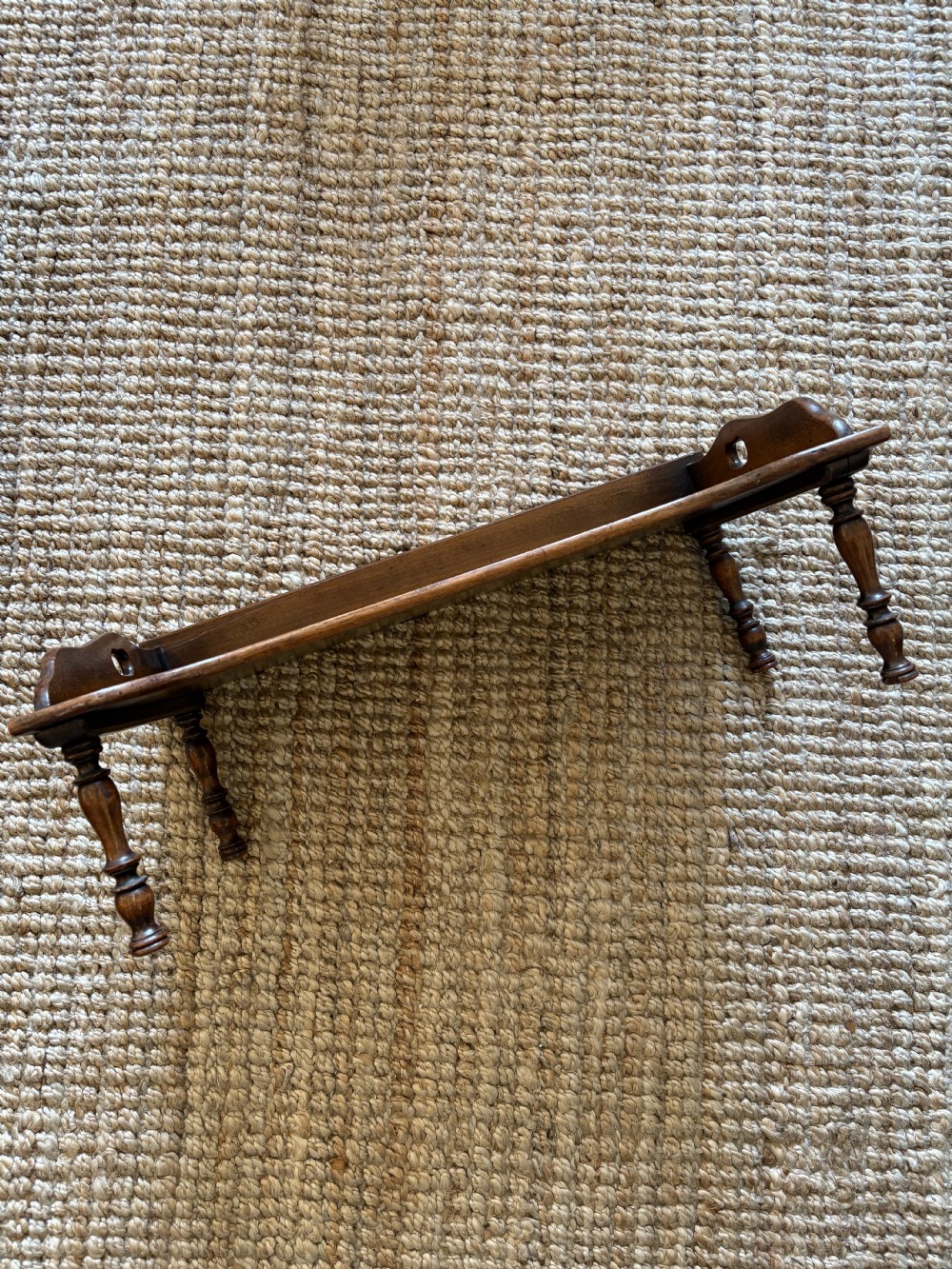 Mid 19th Century Mahogany Lap Tray, Breakfast Bed Tray C1850, 61cm wide, stamped View III
