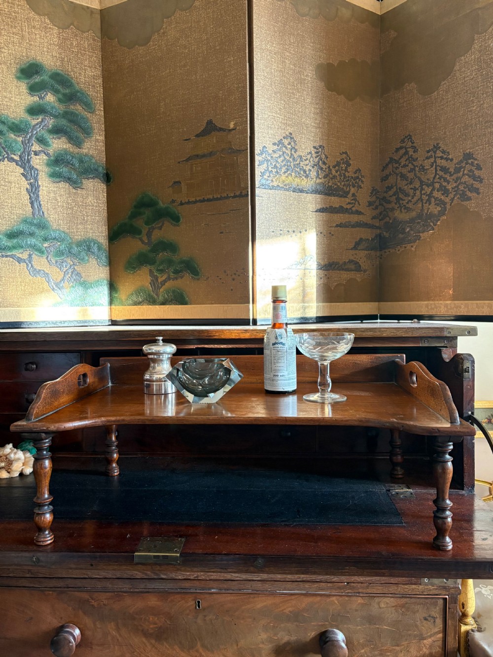 Mid 19th Century Mahogany Lap Tray, Breakfast Bed Tray C1850, 61cm wide, stamped View VIII
