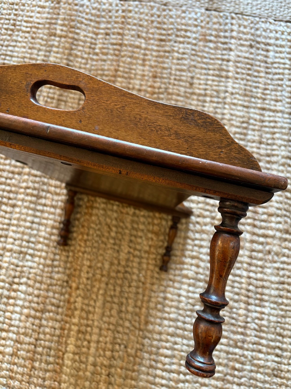 Mid 19th Century Mahogany Lap Tray, Breakfast Bed Tray C1850, 61cm wide, stamped View XII