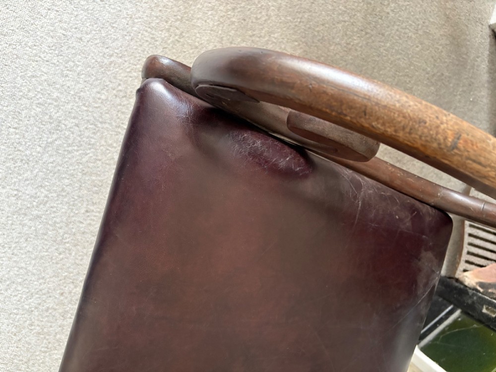 A Regency Scroll Arm Mahogany Chair with Leather Seat and Sabre Legs, C1820 View III