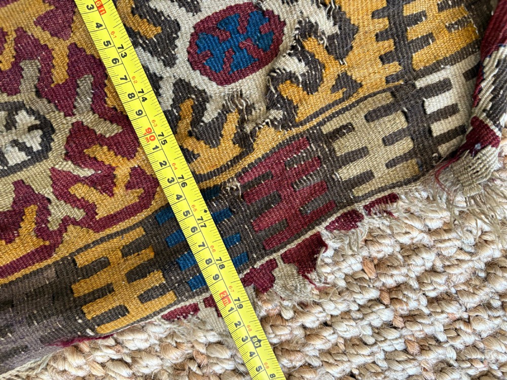 Antique Caucasian Flat Weave Kilim C1900, 200 x 120cm, Country House Rug View IX