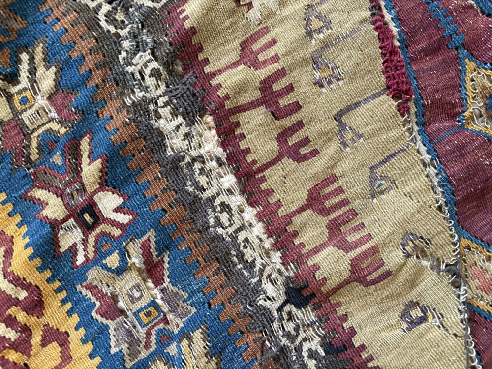 Antique Caucasian Flat Weave Kilim C1900, 200 x 120cm, Country House Rug View VII