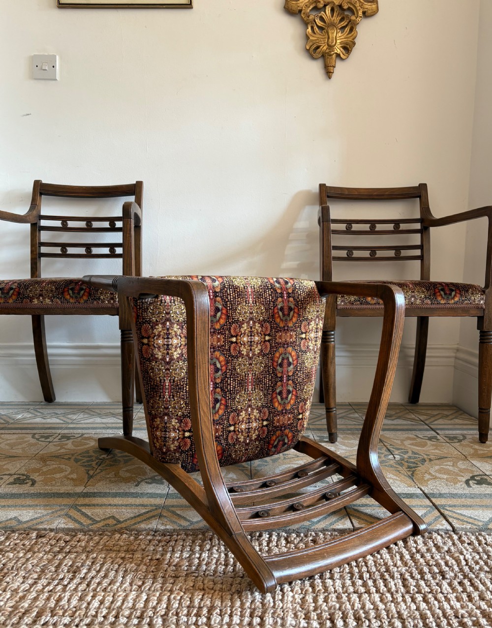 A Set of 8 Regency Matching Chairs, Newly Upholstered, sold as Pairs, 4s or 8 View VIII