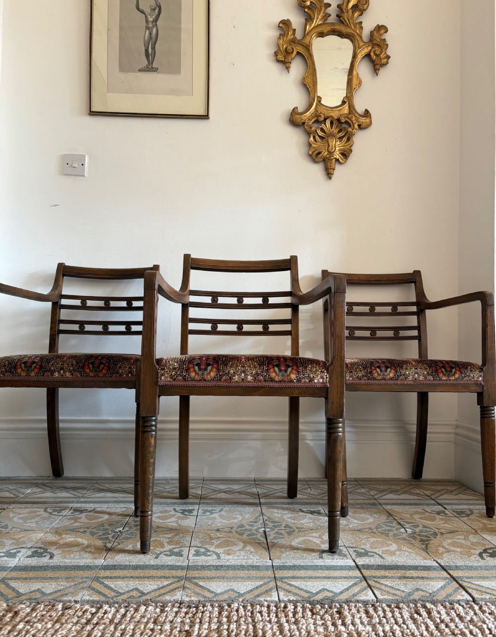 A Set of 8 Regency Matching Chairs, Newly Upholstered, sold as Pairs, 4s or 8 View XI