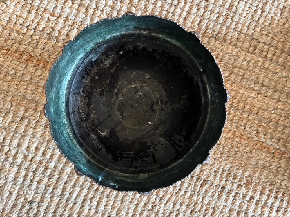 Edwardian Antique Copper Jardinière or Ice Bucket, C1900, 25cm diameter  View IV