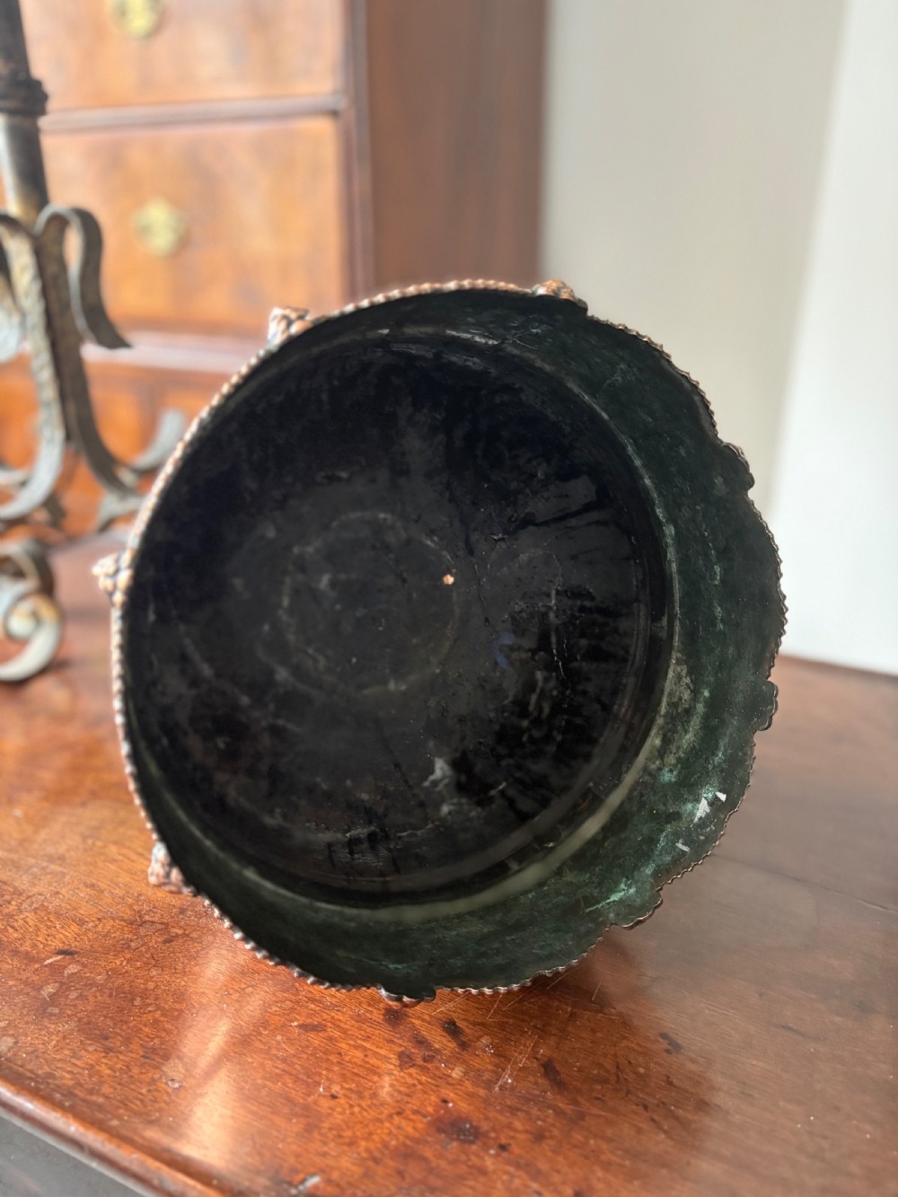 Edwardian Antique Copper Jardinière or Ice Bucket, C1900, 25cm diameter  View VI