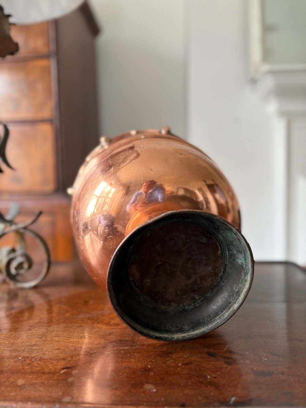 Edwardian Antique Copper Jardinière or Ice Bucket, C1900, 25cm diameter  View VIII