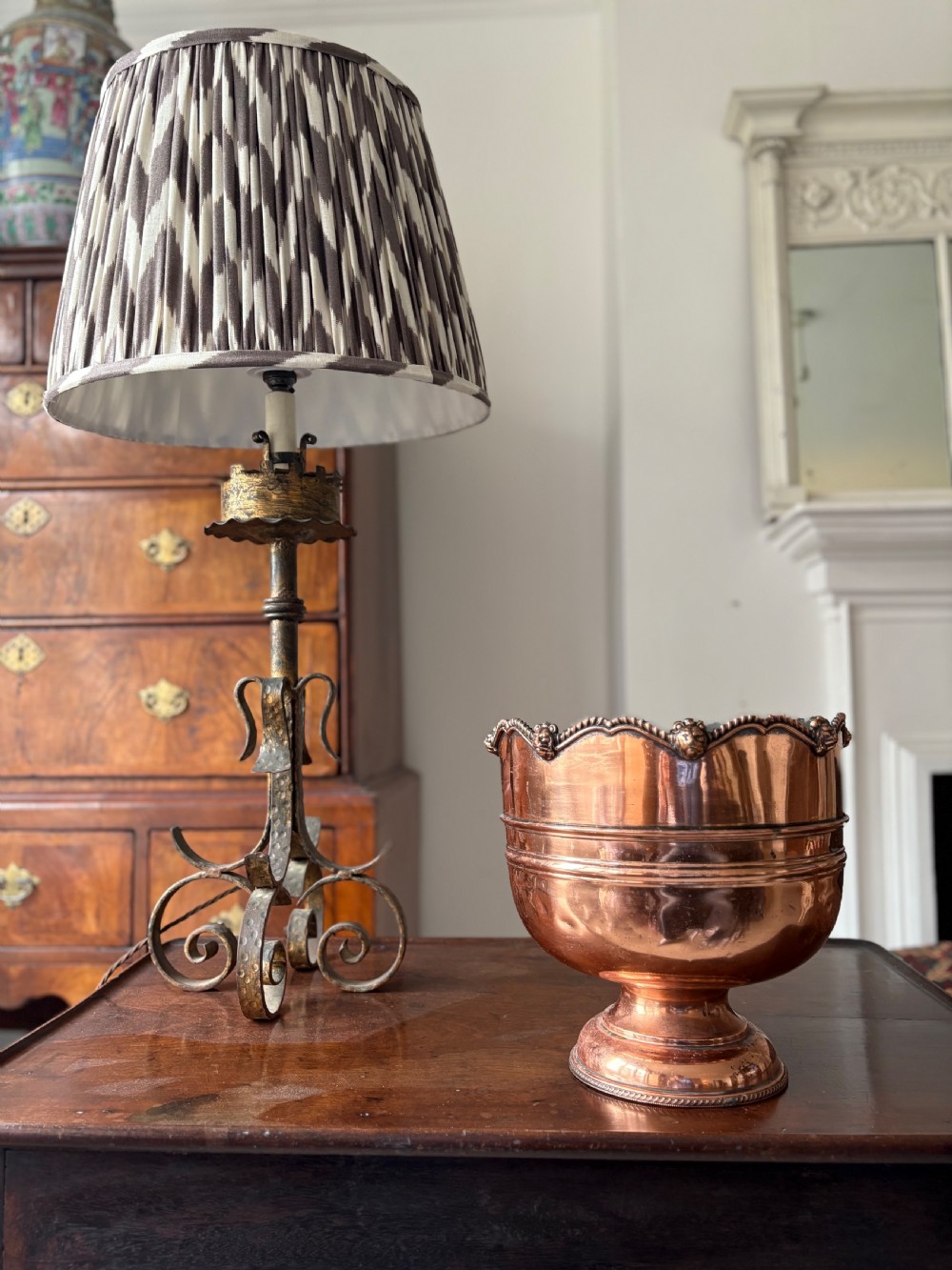 Edwardian Antique Copper Jardinière or Ice Bucket, C1900, 25cm diameter  View IX
