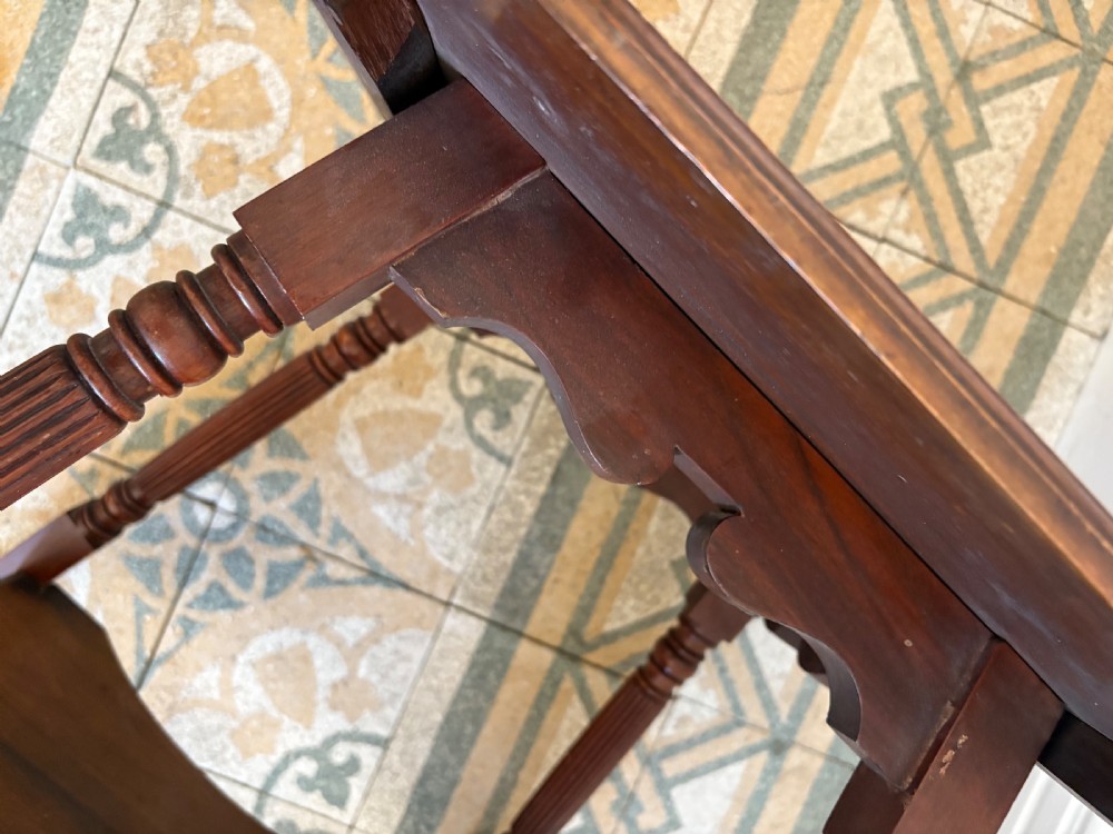 A Late 19th Century Aesthetic Movement Mahogany Occasional Chair, style of EW Godwin View VI