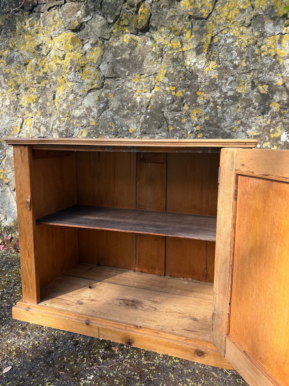 A Late 19th Century Pine Larder or Pantry Base Cupboard, 103cm C1890 View IV