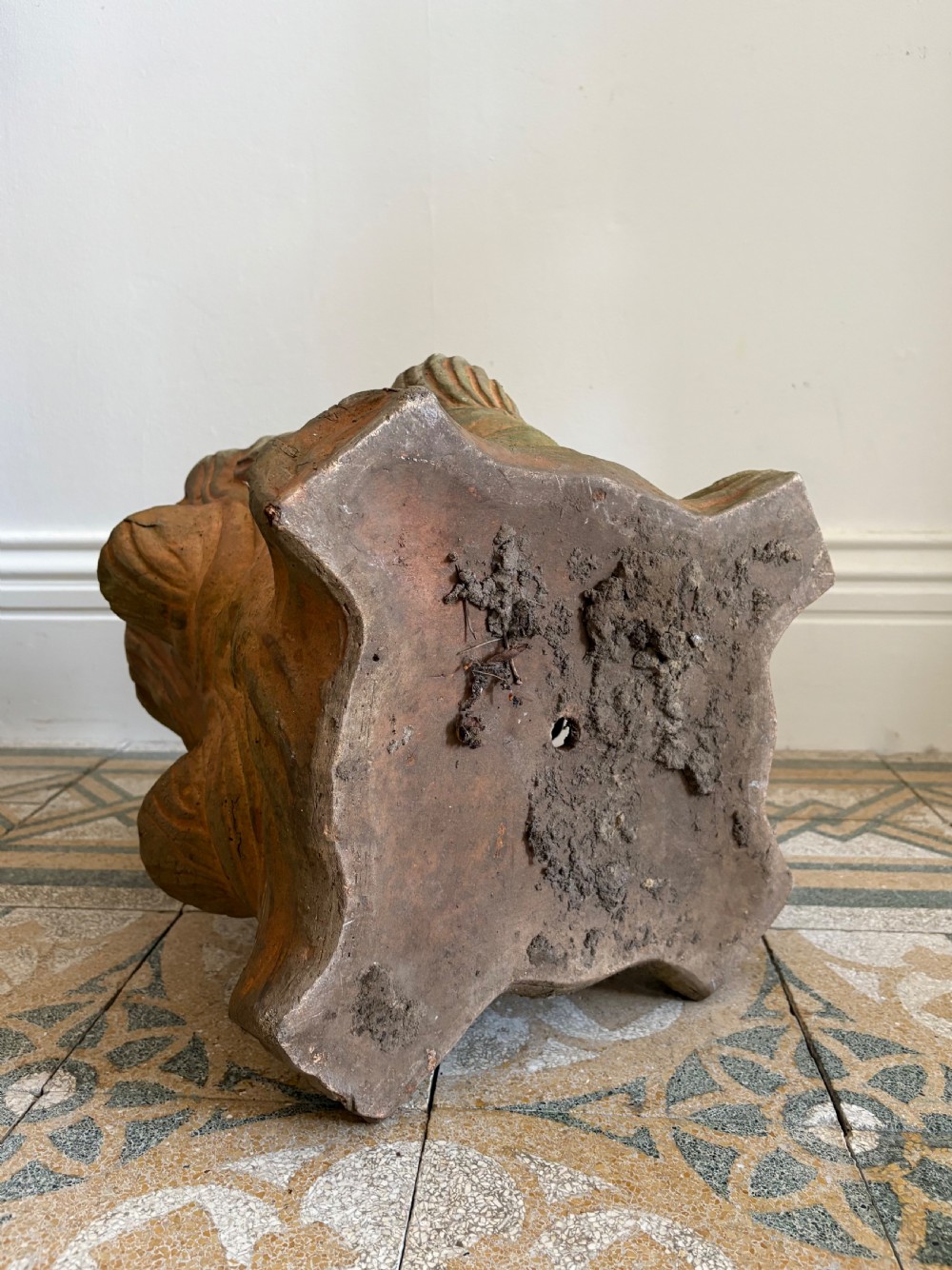 Faux Bois Buff Terracotta Antique Strawberry Planter 42cm, C1900 View VI