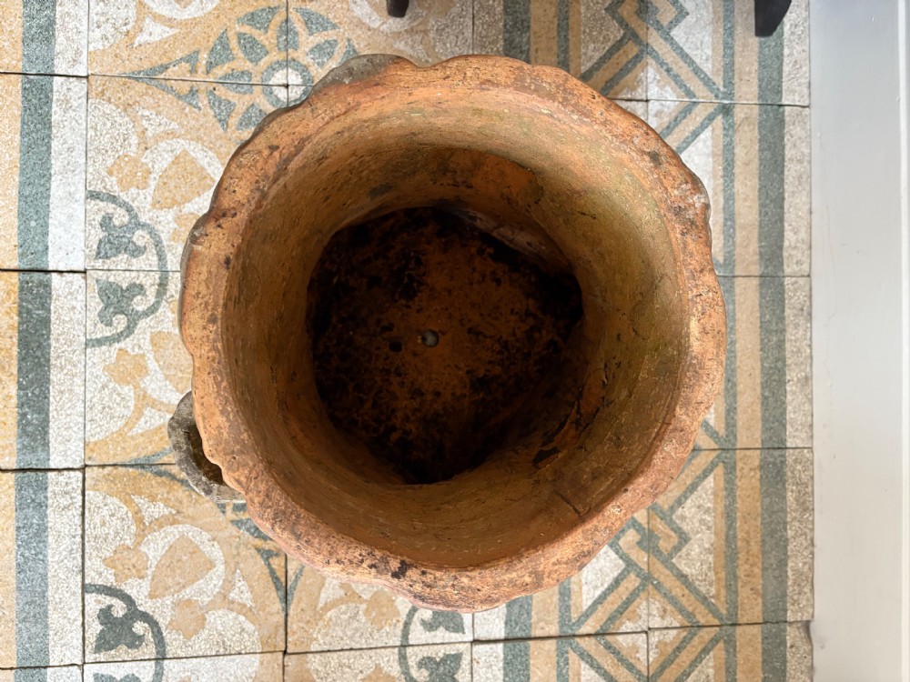 Faux Bois Buff Terracotta Antique Strawberry Planter 42cm, C1900 View VII