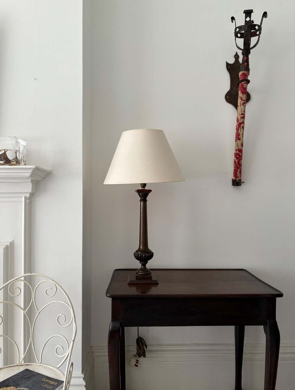 A 19th Century Grand Tour Bronze Tapering Column Lamp, Gadrooned Base 50cm View IX