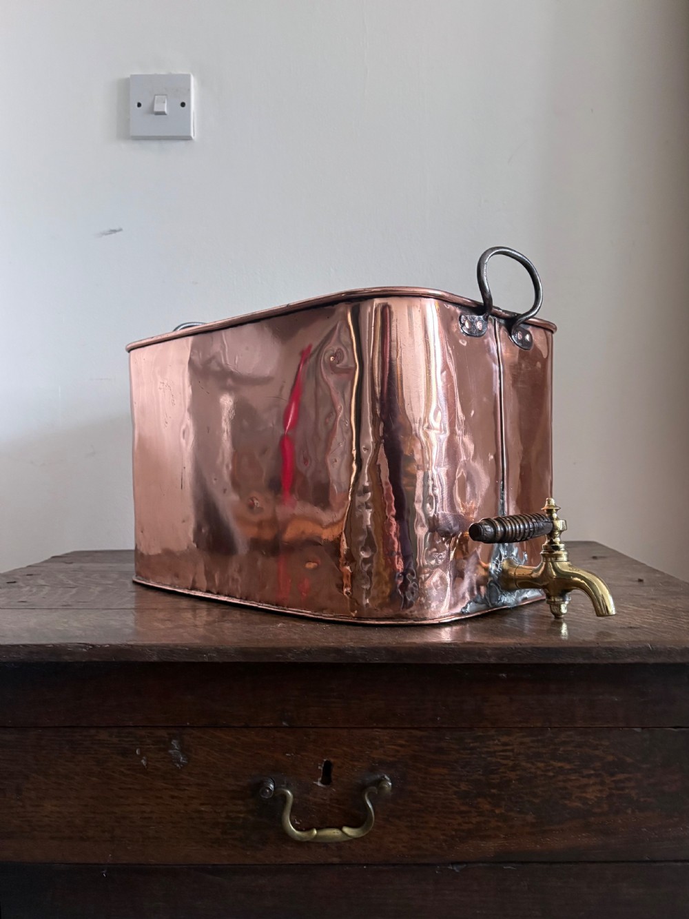 An Early 19thC English Copper Hot Water Urn, Planter or Cooler C1830, Original Brass Tap, 50cm View II