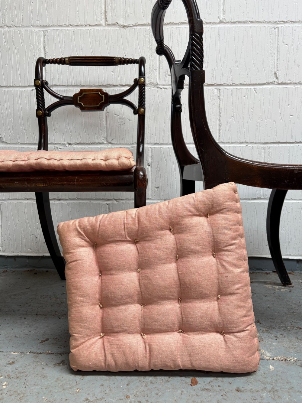 A Set of 6 Regency Dining Chairs, Sabre Leg Mahogany with Cane Seats C1820 View IV