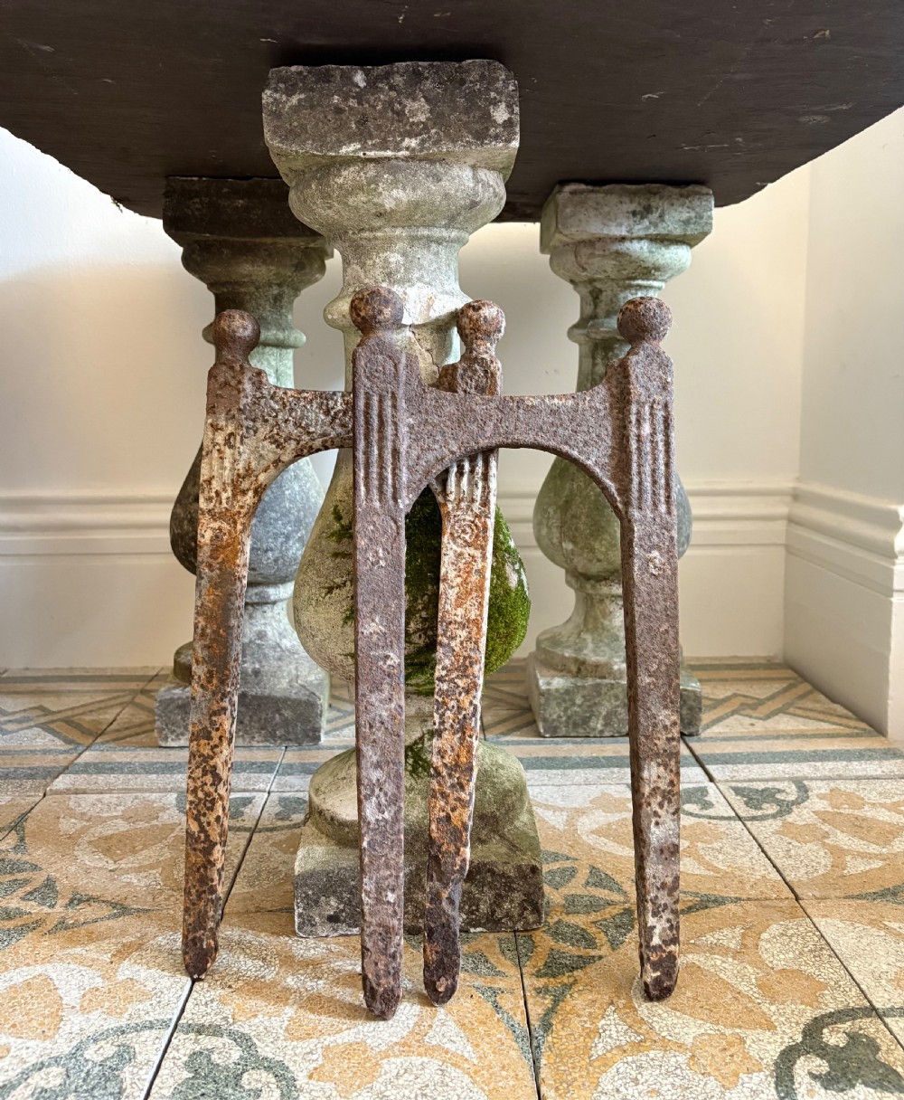 A Pair of Hand Forged Early 19th Century, Estate Made Iron Boot Scrapers 44cm View IV