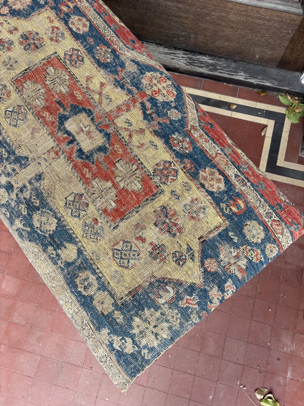 An Early 20th Century Kilim Rug Ottoman Blanket Box, 100cm, Brass Studded View IV
