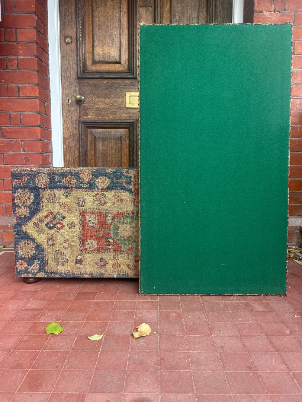 An Early 20th Century Kilim Rug Ottoman Blanket Box, 100cm, Brass Studded View VII