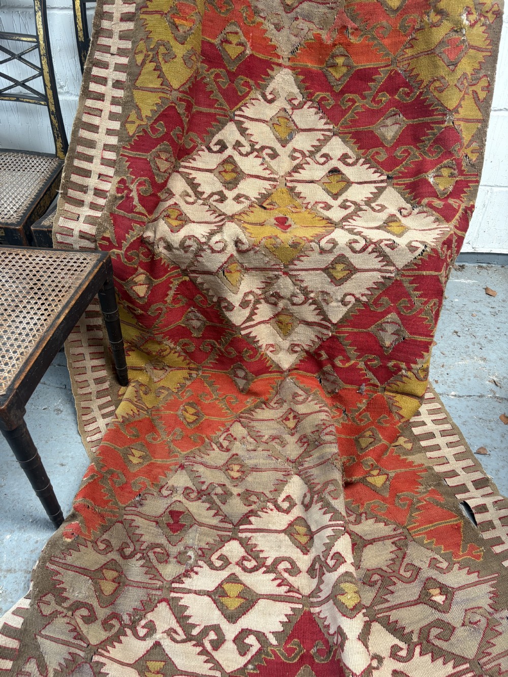 An Early 20th century, Anatolian flat weave Kilim Rug, 330cm with Sufficient Wear View III