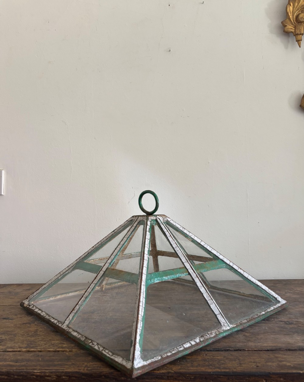 A 19th Century English Cast Iron and Glass Garden Cloche 46cm, rare model View XIV